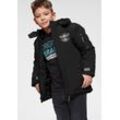 Schneejacke CHIEMSEE, Jungen, Gr. 140/146, schwarz, Web, Obermaterial: 100% Polyester. Futter: 100% Polyester. Kapuzenfutter: 100% Polyester. Wattierung: 100% Polyester, unifarben, sportlich, Basic, Jacken Outdoorjacke Schneebekleidung Schneejacke Skijacke Snowboardjacke Winterjacke, mit abnehmbarer Kapuze und reflektierenden Details, Topseller