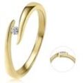 Diamantring ONE ELEMENT "0,05 ct Diamant Brillant Spannfassung Ring aus 585 Gelbgold" Gr. 60, gold, Fingerringe, Damen, 60, Gelbgold 585-Diamanten, Gelbgold 585, Diamanten, Damen Gold Schmuck Spannfassung