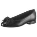 Ballerina GABOR, Damen, Gr. 36, schwarz, Leder, Lacklederimitat, klassisch, Schuhe, Flats, Kitten Heel, Festliche Schuhe mit aufwendiger Schleife