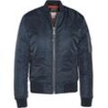 Bomberjacke SCHOTT NYC, Damen, Gr. L (38), blau (navy), Softshell, Obermaterial: 100% Nylon, unifarben mit Farbeinsätzen, Basic, gerade, unten schmal hüftlang, Jacken, mit zusätzlichen Armtaschen