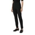 Anzughose COMMA Gr. 42, N-Gr, schwarz (black) Damen Hosen Röhrenhosen mit Viskose und Slim fit
