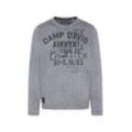 Camp David Pullover Herren Baumwolle bedruckt, grau