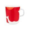 Marimekko - Oiva Iso Unikko Becher mit Henkel 250 ml, weiß / rot (60th Anniversary Collection)