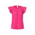 Shirt mit Volantärmeln - Pink - Gr.: XL