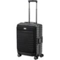 TITAN Reisekoffer LITRON FRAME Kabinentrolley mit Vortasche 55 cm 4 Rollen 42 l - Schwarz