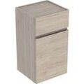 Geberit Renova Plan Seitenschrank 501921001 39x70x36cm, 1 Tür, 1 Schublade, nussbaum hell, Folie strukturiert