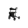 aktivshop Rollator faltbar und leicht mit Sitz, Leichtgewicht-Reiserollator aus Aluminium, Gehhilfe 8-fach höhenverstellbar, Laufhilfe 3-fach faltbar für Kofferraum, Tasche & Schirmhalter