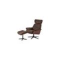 iNNoSeat by MCA + MANILA Relaxer mit Hocker manuell - versch. Farben - Braun/Schwarz