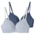 2 Damen Soft-BHs mit Spitze