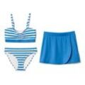 Kinder-Bikini-Set - Beige/Gestreift - Kinder - Gr.: 170/176