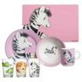 Ritzenhoff & Breker Geschirr-Set mit Kinderbecher Happy Zoo Zebra 7er Set