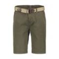 Bermudas LERROS "LERROS Chino-Bermuda für Herren" Gr. 4XL, extraweit, grün (aged olive), Herren, 98% Baumwolle, 2% Elasthan, Hosen