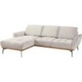 Ecksofa GUIDO MARIA KRETSCHMER HOME&LIVING "Palíc, L-Form" Sofas Gr. B/H/T: 245 cm x 87 cm x 185 cm, Webstoff, Recamiere links, beige (papyrus) Ecksofas