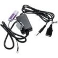 Aux usb Audio Adapter Kabel kfz Radio kompatibel mit Skoda Beat, Cruise, Dance, Melody, Nexus, RCD300, Rhapsody, Stream Auto, Autoradio - Vhbw