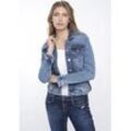 Jeansjacke GANG "94MIRA" Gr. S (36), blau (dark stone) Damen Jacken mit den typischen Trucker Details