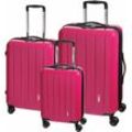 Trolleyset CHECK.IN "London 2.0" pink Koffer-Sets Koffer Trolleys Kofferset, Gepäckset, klein mittel groß, Handgepäck, Aufgabegepäck