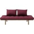 Daybett KARUP DESIGN "Pace", rot (bordeaux), B:200cm H:37cm L:200cm, Daybetten, aus massiven Kiefernholz, inkl. Futonmatratze