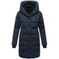 Steppmantel NAVAHOO "Knutschilein" Gr. XL (42), blau (navy) Damen Mäntel Stylischer Damenmantel mit abnehmbarem Fleece-Kragen