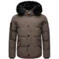 Winterjacke STONE HARBOUR "Halvaar" Gr. XXL (56), grau (dunkelgrau), Herren, Oberstoff: 100% Polyester, Futter: 100% Polyester, Wattierung: 100% Polyester, Ärmelfutter: 100% Polyester, Kunstpelz: 100% Polyester, Jacken, stylischer Winterparka mit abnehmbarer Kapuze