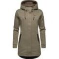 Kapuzensweatjacke RAGWEAR "Letti Bonded" Gr. 4XL (48), braun Damen Sweatjacken Sportliche Kapuzenjacke in Feinstrick-Optik