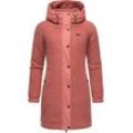 Outdoorjacke RAGWEAR "Cousy" Gr. L (40), rosa (altrosa), Damen, Obermaterial: 100% Polyester, Innenfutter: Jacken, flauschige Übergangsjacke mit Teddyfell und Kapuze