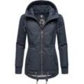 Winterjacke RAGWEAR "YM-Danka" Gr. S (36), blau (dunkelblau) Damen Jacken stylische Winter Outdoorjacke mit Kapuze