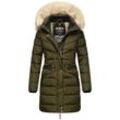 Steppmantel NAVAHOO "Paula" Gr. S (36), grün (dunkelgrün) Damen Mäntel stylischer Winter Parka m. edlem Fellimitat