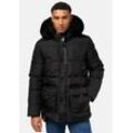 Steppjacke STONE HARBOUR "Mironoo" Gr. L (52), schwarz Herren Jacken stylische Outdoorjacke mit großer Kapuze