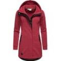 Sweatjacke RAGWEAR "Letty Intl." Gr. 4XL (48), pink (hellpink) Damen Sweatjacken Sportliche Kapuzenjacke mit Kunstleder-Elementen