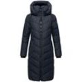 Steppmantel NAVAHOO "Sahnekatzii XIV" Gr. XL (42), blau (navy) Damen Mäntel Schicker Wintermantel mit kuschlig warm wattiertem Kragen