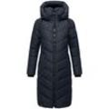 Steppmantel NAVAHOO "Sahnekatzii XIV" Gr. M (38), blau (navy) Damen Mäntel Schicker Wintermantel mit kuschlig warm wattiertem Kragen