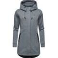 Kapuzensweatjacke RAGWEAR "Letti Bonded" Gr. 4XL (48), grau Damen Sweatjacken Sportliche Kapuzenjacke in Feinstrick-Optik