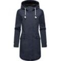 Softshellmantel RAGWEAR "Tinsley Shell" Gr. L (40), blau (navy) Damen Mäntel wasser- und winddichte Softshelljacke