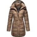 Steppmantel NAVAHOO "Daliee" Gr. L (40), grau (taupe) Damen Mäntel Stylischer Winterparka mit abnehmbarer Kapuze