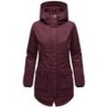 Parka NAVAHOO "Brinjaa" Gr. S (36), rot (bordeaux) Damen Jacken Modischer Winter Kurzmantel mit zahlreichen Taschen