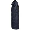 Steppweste NAVAHOO "Brezelchen" Gr. L (40), blau (navy), Damen, Oberstoff: 100% Polyester; Futter: 100% Polyester; Wattierung: 100% Polyester, Westen, Warme, lange Damen Outdoor-Weste mit Kapuze