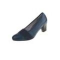 Pumps NATURAL FEET "Janine" Gr. 36, blau (dunkelblau) Damen Schuhe aus echtem Hirschleder