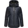 Steppjacke NAVAHOO "Krümelein", Damen, Gr. L (40), blau (navy), Oberstoff: 100% Polyester, Futter: 100% Polyester, Wattierung: 100% Polyester, Ärmelfutter: 100% Polyester, modisch, figurumspielend Po-bedeckend, hoch geschlossener Ausschnitt, Langarm Ärmel ohne Ärmelschlitz Rippstrickbündchen, Jacken, stylische Damen Winterjacke mit dezenter Steppung