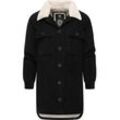 Cordjacke RAGWEAR "Kyoka" Gr. XXL (44), schwarz Damen Jacken Stylische Jacke aus Cord mit flauschigem Innenfutter