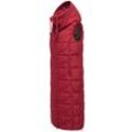 Steppweste NAVAHOO "Brezelchen" Gr. L (40), rot (dunkelrot), Damen, Oberstoff: 100% Polyester; Futter: Wattierung: Polyester, Westen, Warme, lange Damen Outdoor-Weste mit Kapuze