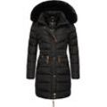 Steppmantel NAVAHOO "Paula" Gr. M (38), blau (schwarz) Damen Mäntel stylischer Winter Parka m. edlem Fellimitat