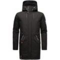 Wintermantel STONE HARBOUR "Ragaan" Gr. XL (54), schwarz, Herren, Oberstoff: 100% Polyester, Futter: 100% Polyester, Wattierung: 100% Polyester, Ärmelfutter: 100% Polyester, Mäntel, modischer Herren Winterparka mit Teddyfell Futter