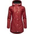 Regenmantel NAVAHOO "Rainy Forest" Gr. L (40), rot (blutrot) Damen Mäntel modischer Outdoor Regenparka