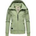 Outdoorjacke RAGWEAR "Jotty" Gr. L (40), grau (graugrün) Damen Jacken stylische Übergangsjacke mit abnehmbarer Kapuze