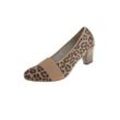 Pumps LEI BY TESSAMINO "Cora", Damen, Gr. 39, beige, Lederimitat, elegant, Schuhe, mit Animalprint