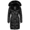 Steppmantel NAVAHOO "Sinja" Gr. XL (42), schwarz Damen Mäntel stylischer Winter Parka mit edlem Fellimitat