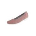 Ballerina NATURAL FEET "Annabelle", Damen, Gr. 37, rosa, Leder, casual, Schuhe, mit federnder Laufsohle