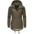 Winterjacke RAGWEAR "Danka II Intl." Gr. S (36), grün (olivgrün) Damen Jacken sportliche Winter Outdoorjacke mit Kapuze