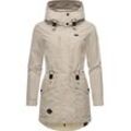 Parka RAGWEAR "Alysa" Gr. L (40), weiß (bone) Damen Jacken stylische Übergangsjacke mit Taillenzugband