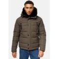 Steppjacke STONE HARBOUR "Witas", Herren, Gr. XXL (56), braun (rostbraun), Obermaterial: 100% Polyester, Futter: 100% Polyester, Wattierung: 100% Polyester, Ärmelfutter: 100% Polyester, Kunstpelz: 100% Polyester, modisch, gerade hüftbedeckend, hoch geschlossener Ausschnitt, Jacken, gesteppte Herren Winterjacke mit abnehmbarer Kapuze